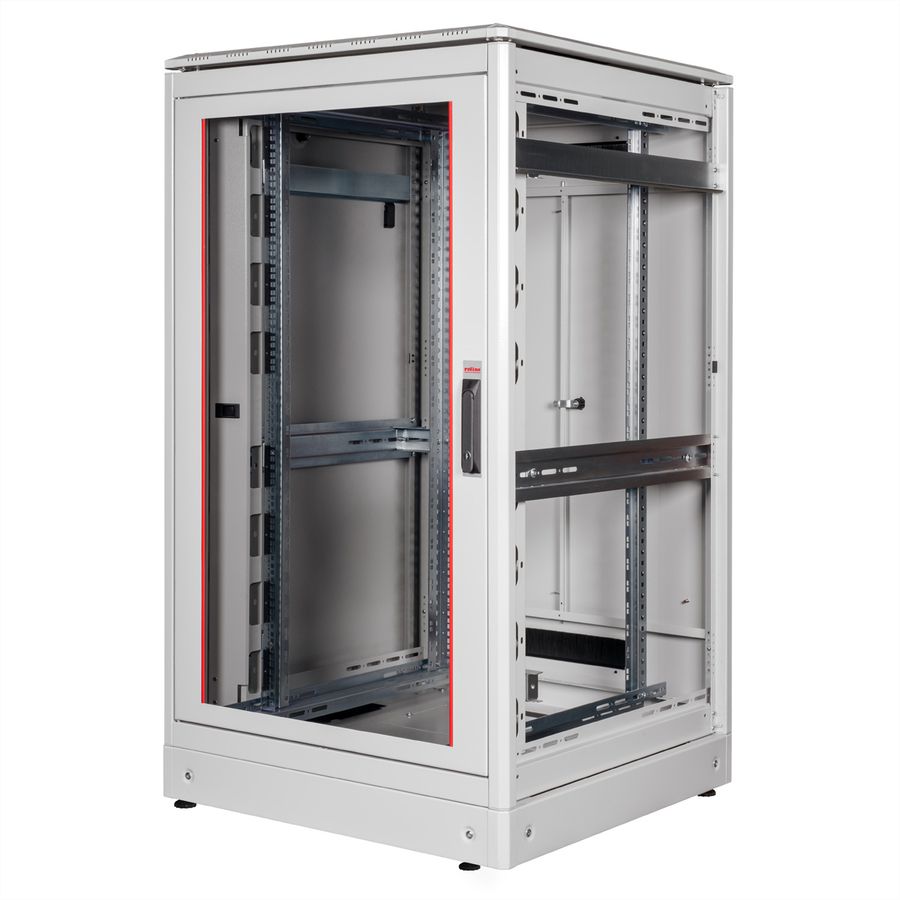 ROLINE 19-Zoll Netzwerkschrank Pro 26 HE, 800x800 BxT Glastür grau
