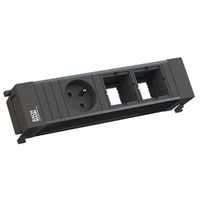 BACHMANN POWER FRAME 1xUTE 2xCM profilé plastique noir