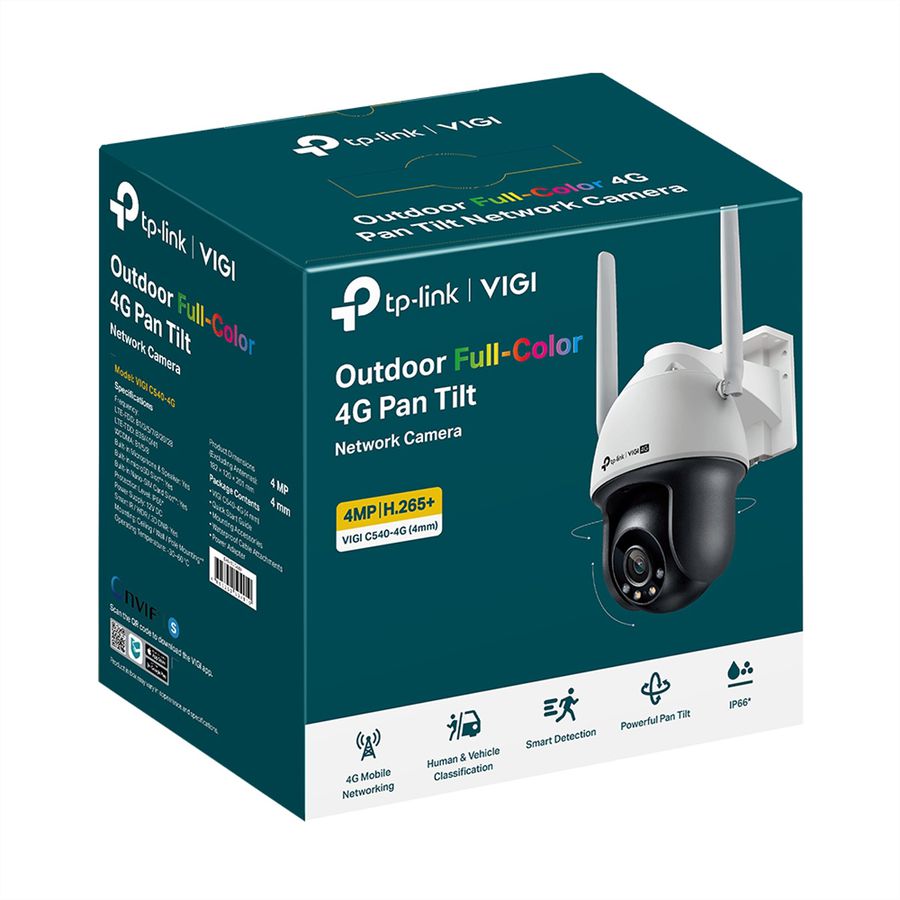 TP-Link VIGI C540-4G(4mm) PT-Kamera 4 MP, 80°, IR-LED 30m, LTE