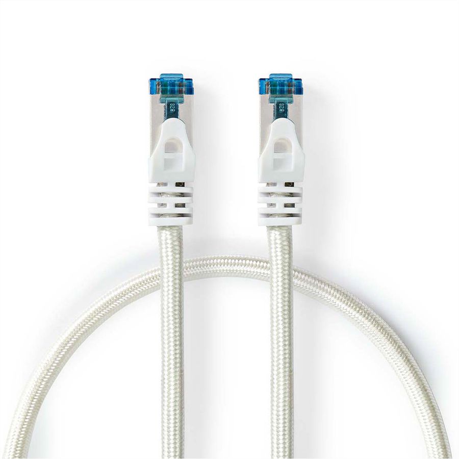 Nedis Patchkabel Cat.6A S/FTP, weiss, 1.0m