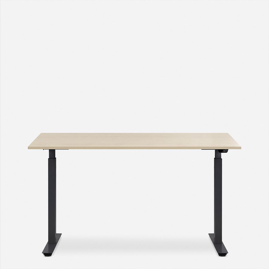 WRK21 Schreibtisch Smart 180 x 80 cm, Höhenverstellbar, Mandal Ahorn / Schwarz