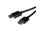 ROLINE HDMI High Speed Kabel mit Ethernet, Slim, ST-ST, schwarz, 3 m
