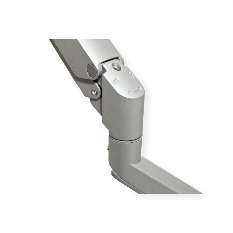 ROLINE Support double LCD, vérin à gaz, 5 articulations, fixation sur bureau, 17-23", jusqu'à 2x 9 kg, argent