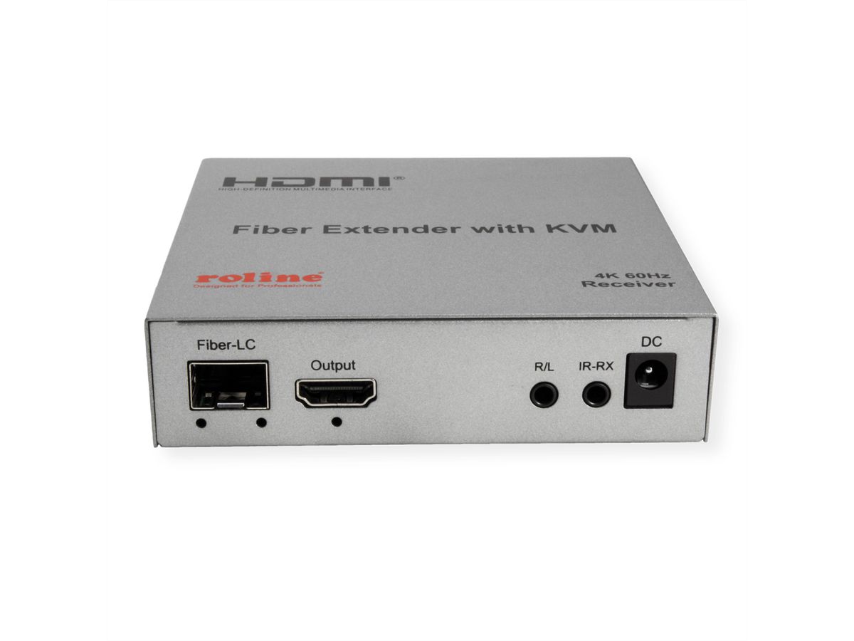 ROLINE KVM Verlängerung über LWL, HDMI 4K, USB, 20 km