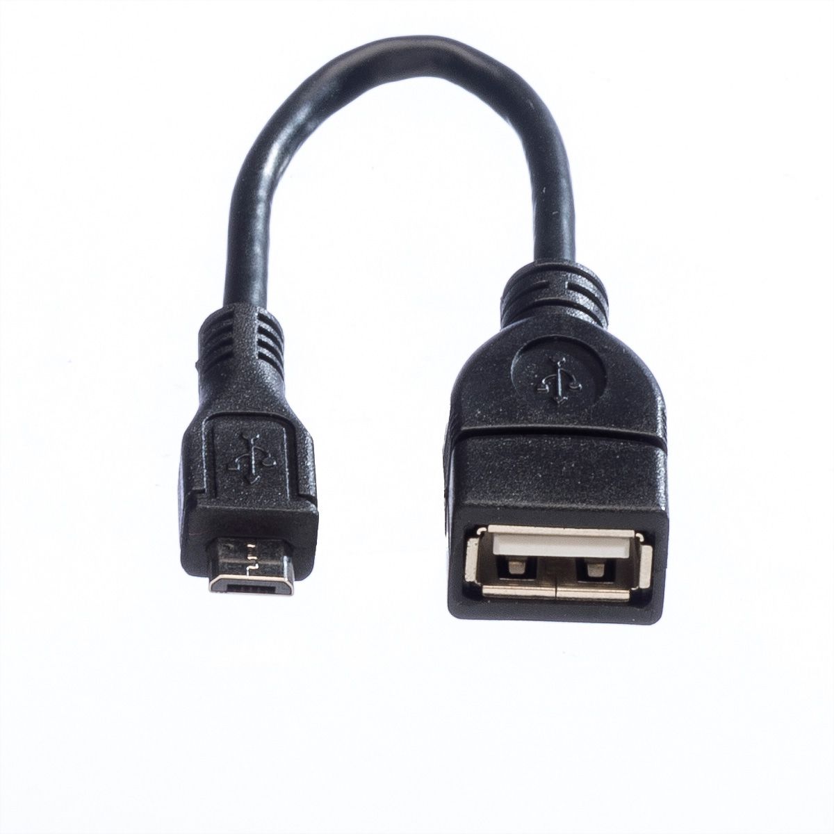 VALUE Câble USB 2.0, USB A femellle - Micro USB B mâle, OTG, 0,15 m