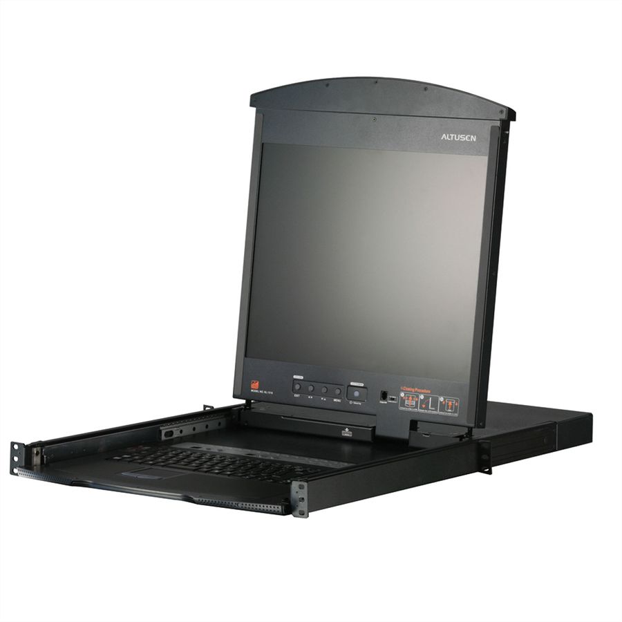 ATEN KL1508AiM Commutateur KVM Over IP, 8 ports, 43cm LCD, VGA, PS/2-USB, FR-Layout