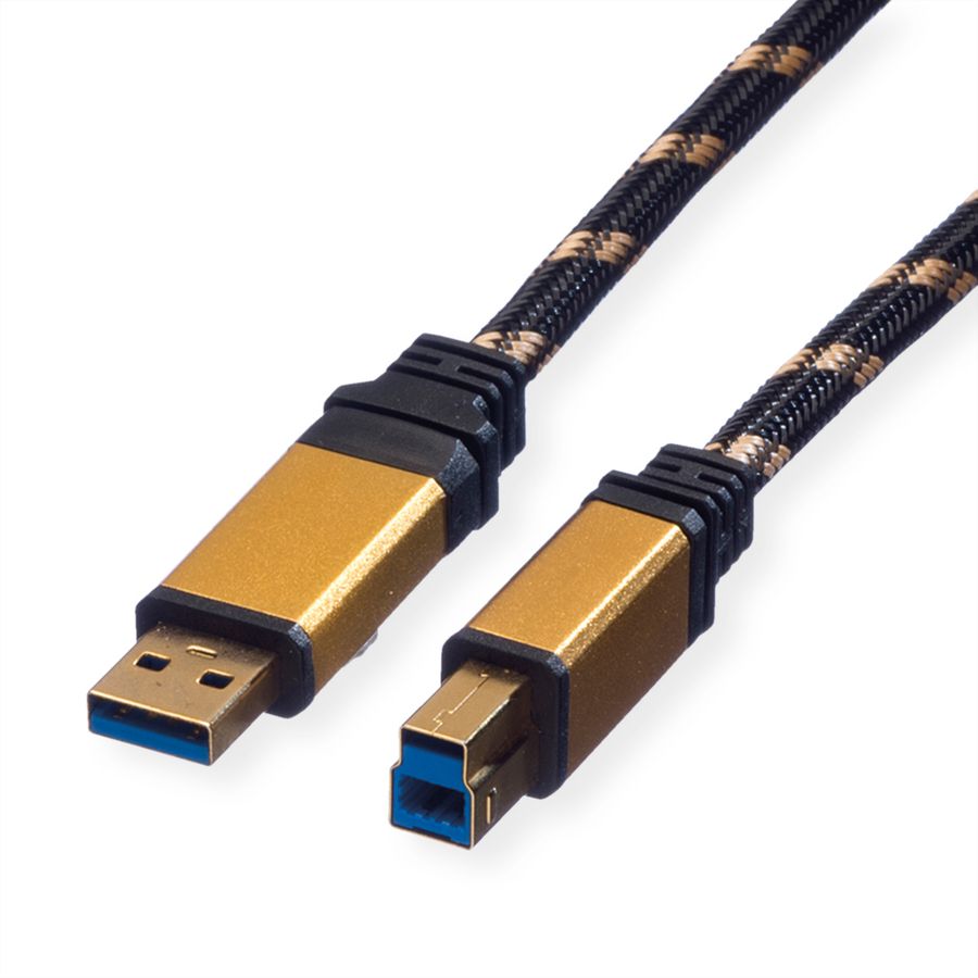 ROLINE GOLD Câble USB 3.2 Gen 1, type A - B, M/M, 3 m