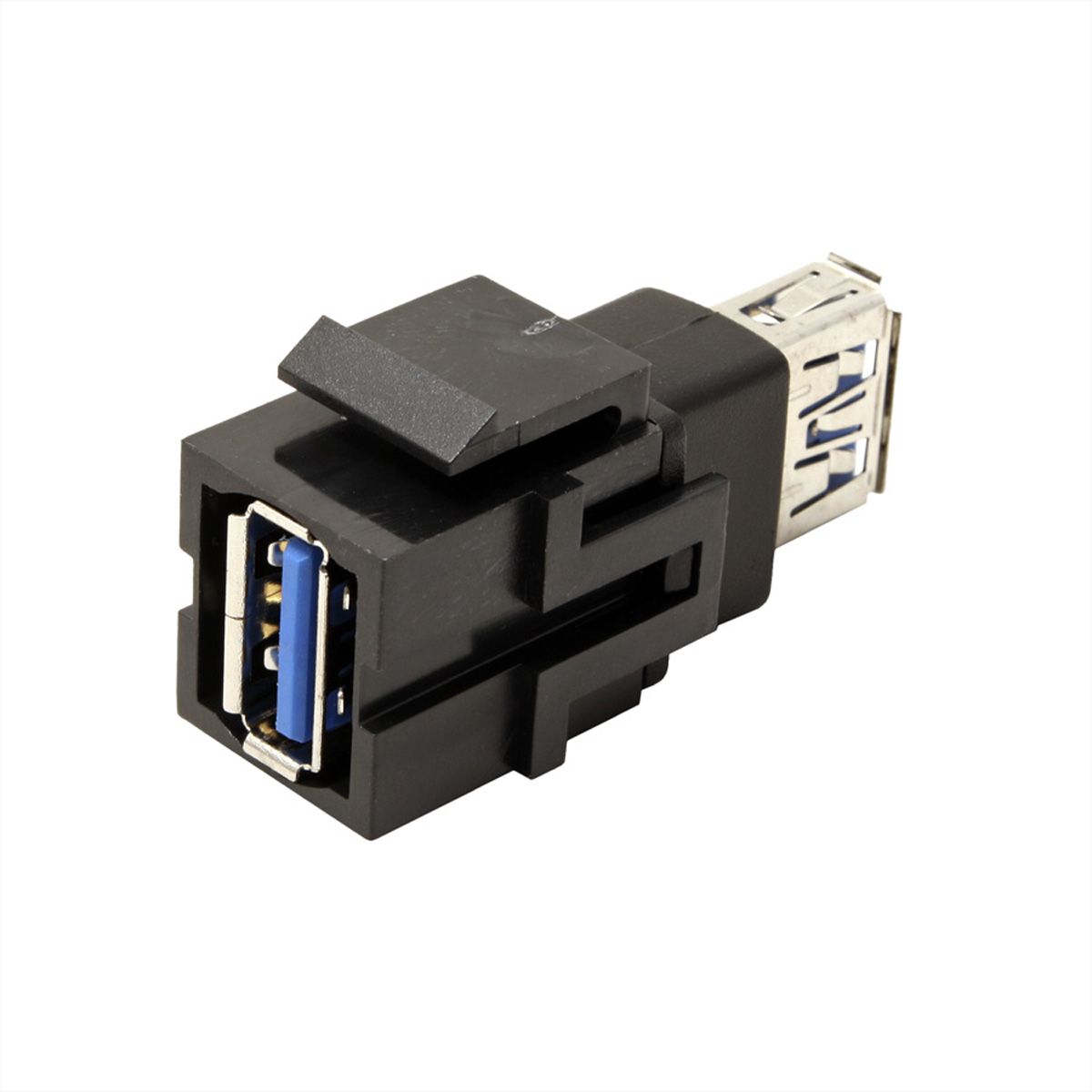 BACHMANN Keystone Coupleur USB 3.0 A/A F/F, noir