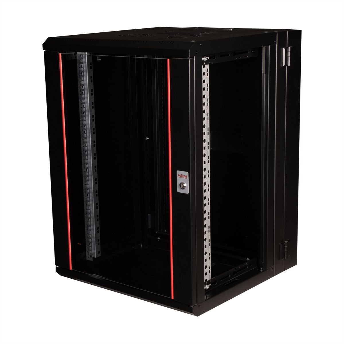 ROLINE 19-Zoll Wandgehäuse Pro 16 HE, 600x600 BxT zweiteilig schwenkbar schwarz