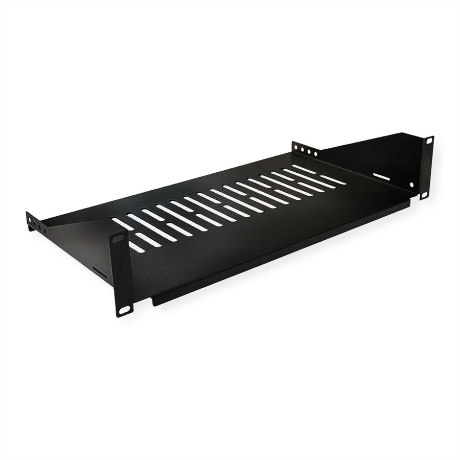 VALUE Etagère 19", 485 x 250mm, 2UH, max. 15kg, noir