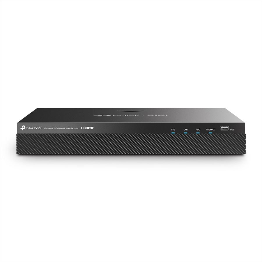 TP-Link VIGI NVR2016H-16MP NVR Netzwerk-Videorekorder 16-CH, 16x PoE