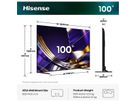 Hisense TV 100U7DS PRO 100", Mini-LED 4K, 165Hz, 2400 Nits