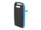 XLayer Powerbank Plus Solar 20'000mAh, schwarz/blau, USB, 5V/2.4A & 5V/1A