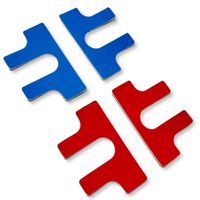 GUDE 7902 Etiquettes, autocollantes, rouge/bleu