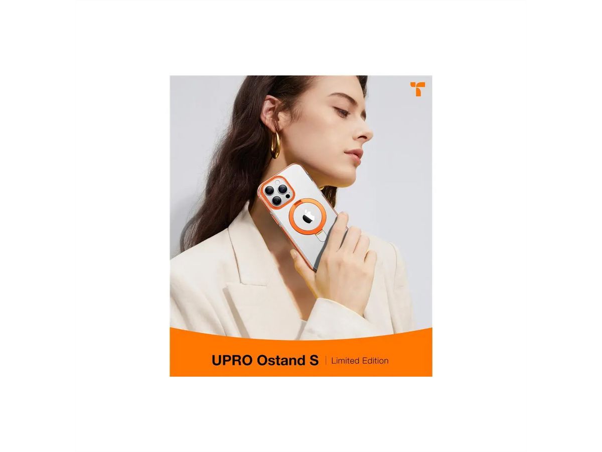 Torras UPRO Ostand Hue Case, iPhone 15 Pro, MagSafe, transparent
