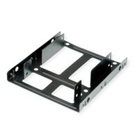 ROLINE Adaptateur de montage HDD/SSD 3.5" pour 2x HDD/SSD 2.5", métal, noir, noir