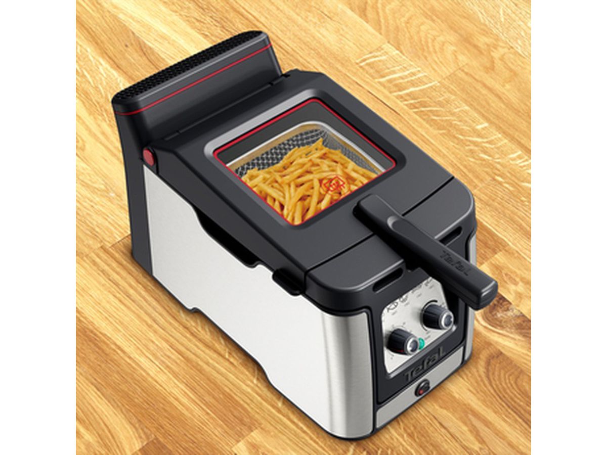 Friteuse Tefal Clear Duo FR600DCH, 3,5 l, acier inoxydable, minuterie