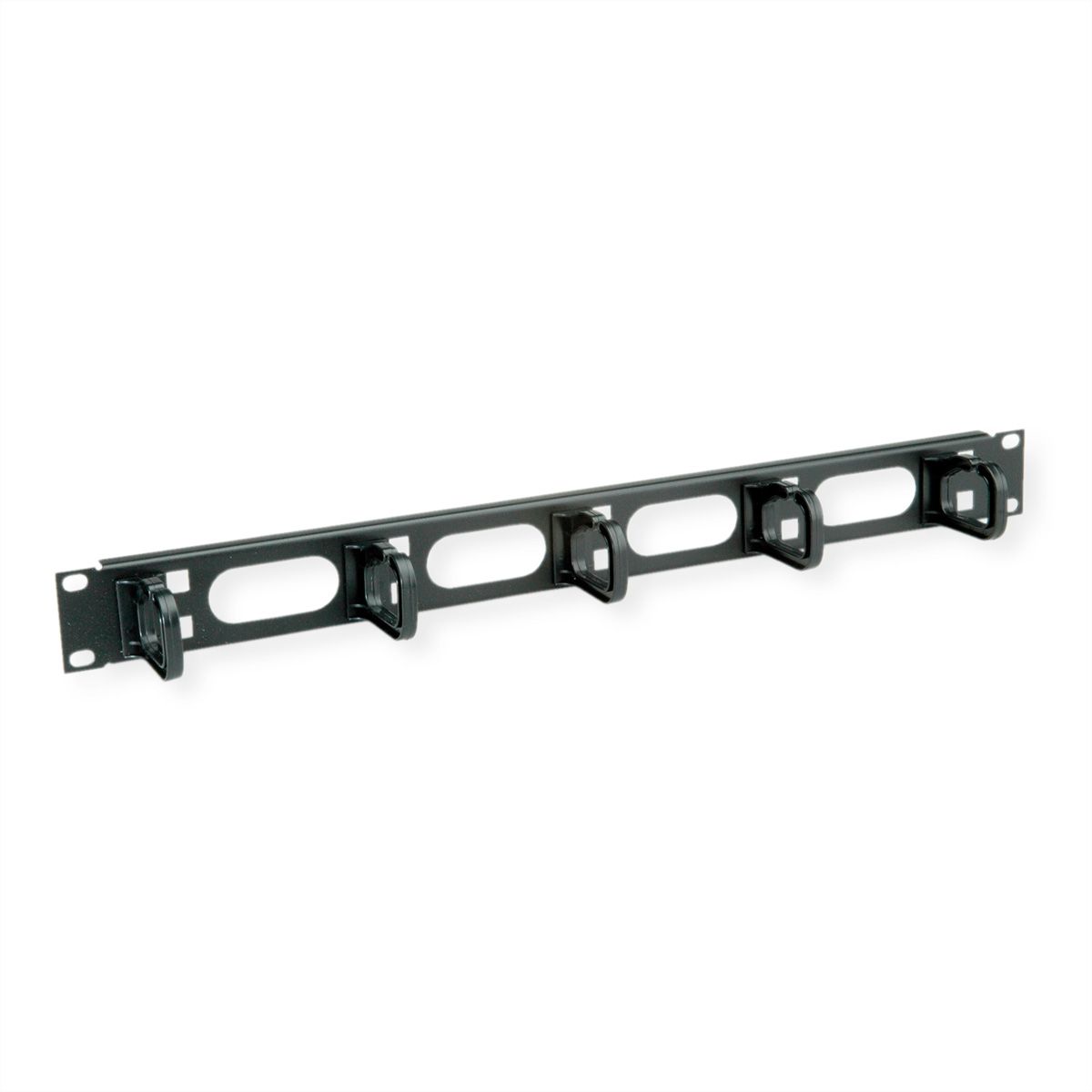 CONTEG 19"-Kabelführung 1 HE mit 5 Kabelösen 40 x 50 mm
