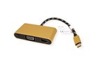 ROLINE GOLD Display Adapter USB Typ C - VGA / HDMI / C (PD)