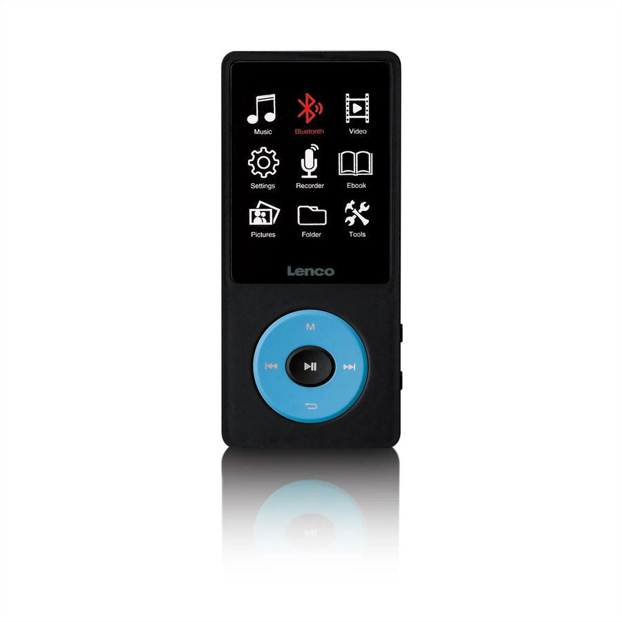 Lenco MP3/MP4-Spieler mit Bluetooth, 8 GB internem Speicher, blau