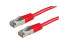 Cordon ROLINE Cat.5e (Classe D) S/FTP AWG26, rouge, 1 m