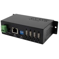 EXSYS EX-6003HMVS Serveur de périphériques 4x USB 2.0, entrée 9V-24V DC, boîtier métallique