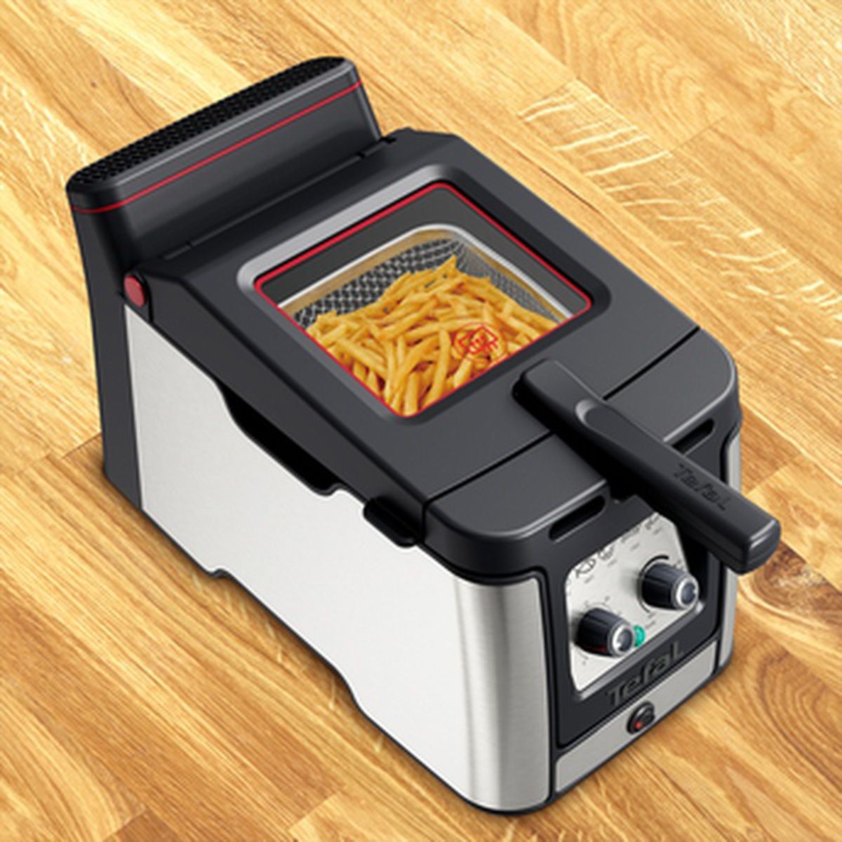 Friteuse Tefal Clear Duo FR600DCH, 3,5 l, acier inoxydable, minuterie