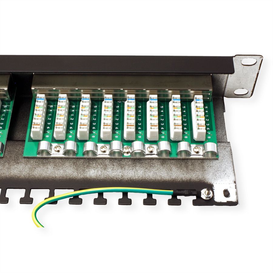 VALUE Cat.5e (Class D) 19-Zoll-Patchpanel, 24P, geschirmt, schwarz