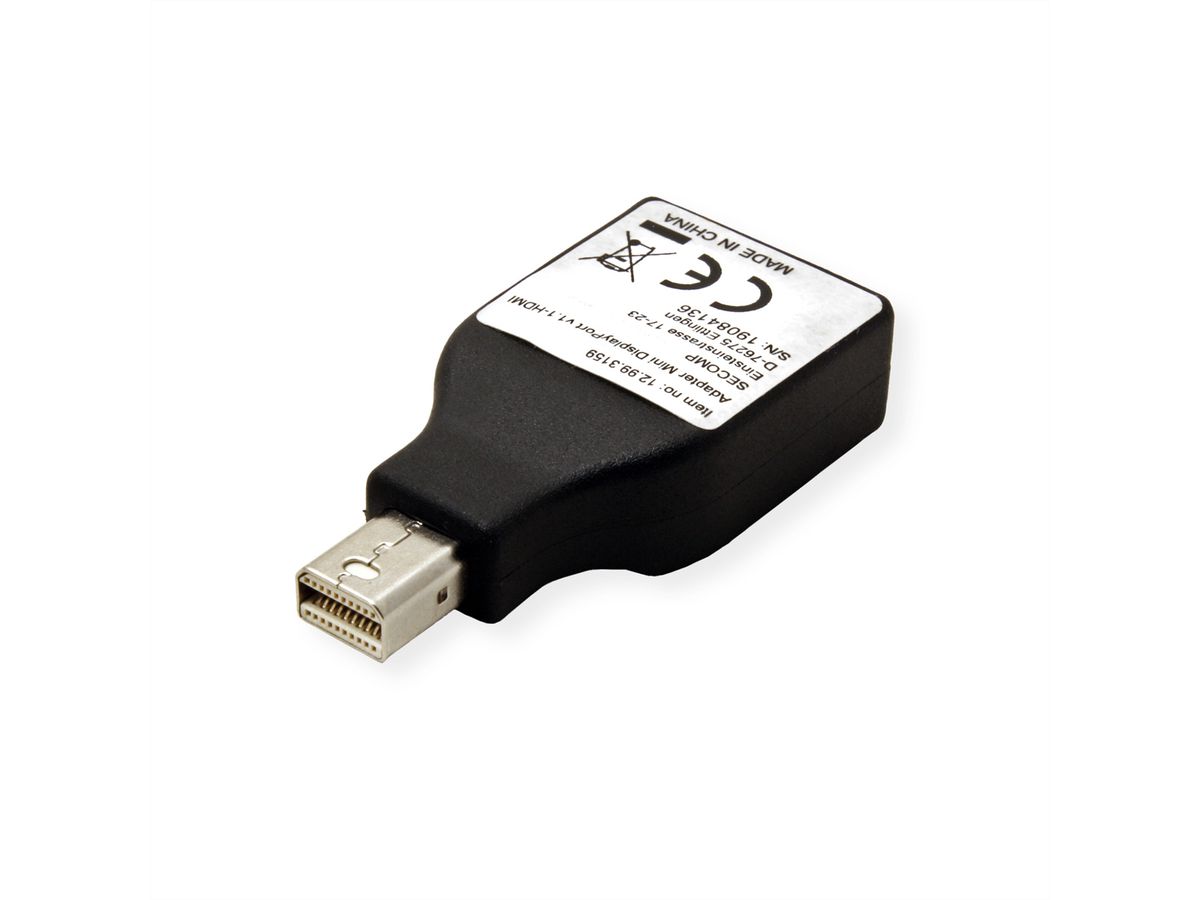 VALUE Adaptateur Mini DisplayPort-HDMI, MiniDP M - HDMI F