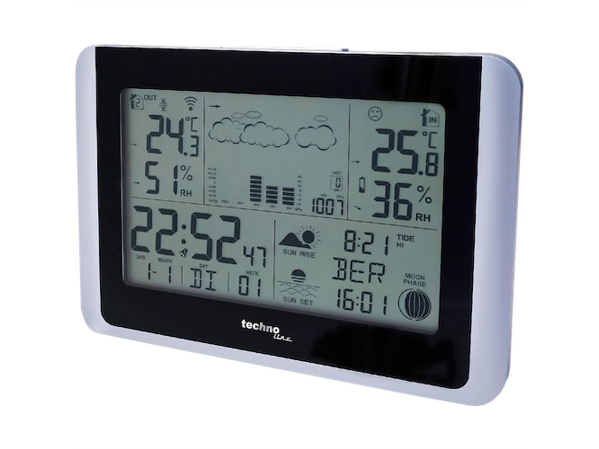 TechnoLine Wetterstation WS6767 Innen- Aussentemp., Aussensensor, Datum