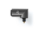 Nedis Toslink Winkel Adapter, 90° abgewinkelt, ST/BU, grau