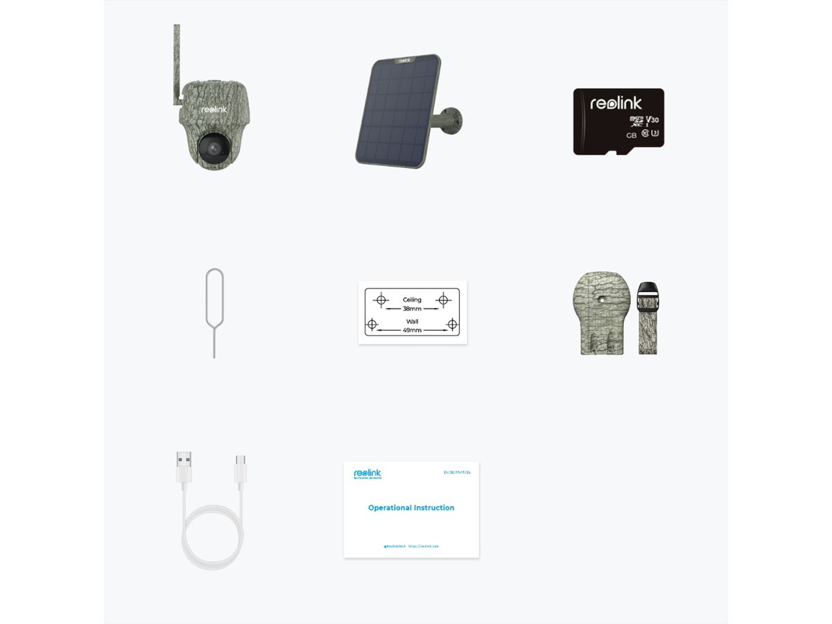 Reolink G450 Outdoor PT-Camera, 8 MP, 90°, IR-LED 10m, LTE, Solar Panel