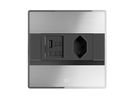 BACHMANN SENSE Edelstahl-Optik 1x CH T13, 1xUSB A/C L=2,0m T12