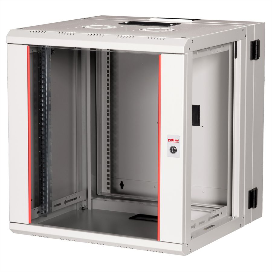 ROLINE 19-Zoll Wandgehäuse Pro 12 HE, 600x600 BxT zweiteilig schwenkbar grau