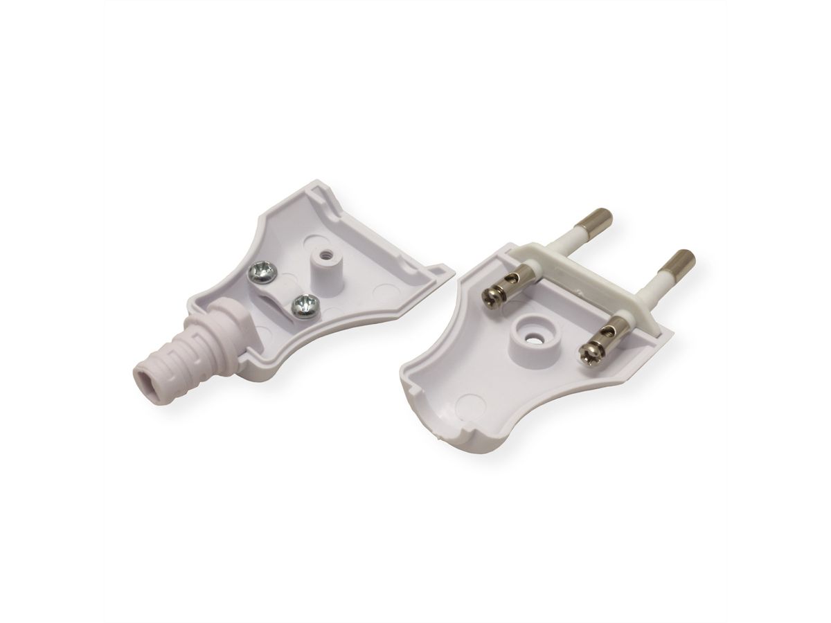 BACHMANN Euroflachstecker 2,5A/250VAC, zur Montage, weiß