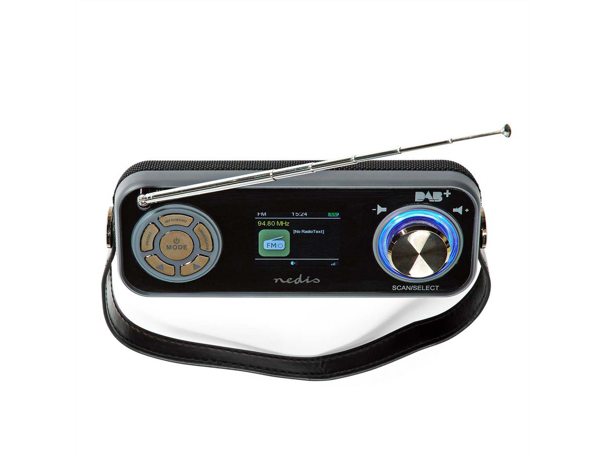 Radio d'urgence DAB FM Nedis , Radio d'urgence portable pour les situations d'urgence, le camping et les activités de plein air