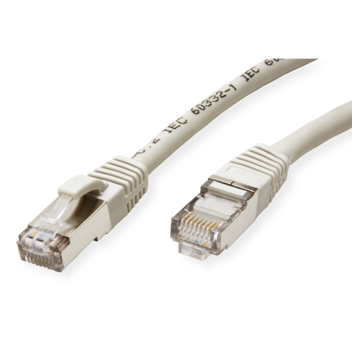 Cordon VALUE Cat.6 (Classe E) S/FTP LSOH, gris, 2 m