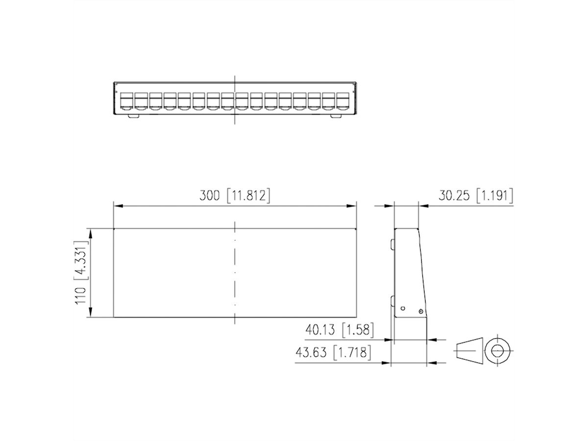 METZ CONNECT Modul AP-Gehäuse 16 Port reinweiß RAL9010