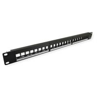 VALUE Panneau de brassage 19" pour keystones, 24 ports, 1U, non-blindé, noir