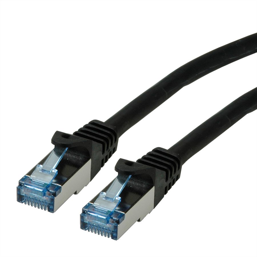 Cordon ROLINE S/FTP(PiMF) Cat.6A / 10 Gigabit, LSOH, Component Level, noir, 0,5 m