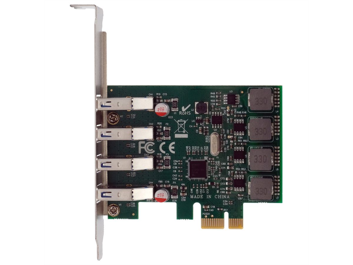 EXSYS EX-11194 4-Port USB 3.2 Gen 1 PCIe Karte
