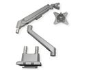 ROLINE Support double LCD, vérin à gaz, 5 articulations, fixation sur bureau, 17-23", jusqu'à 2x 9 kg, argent