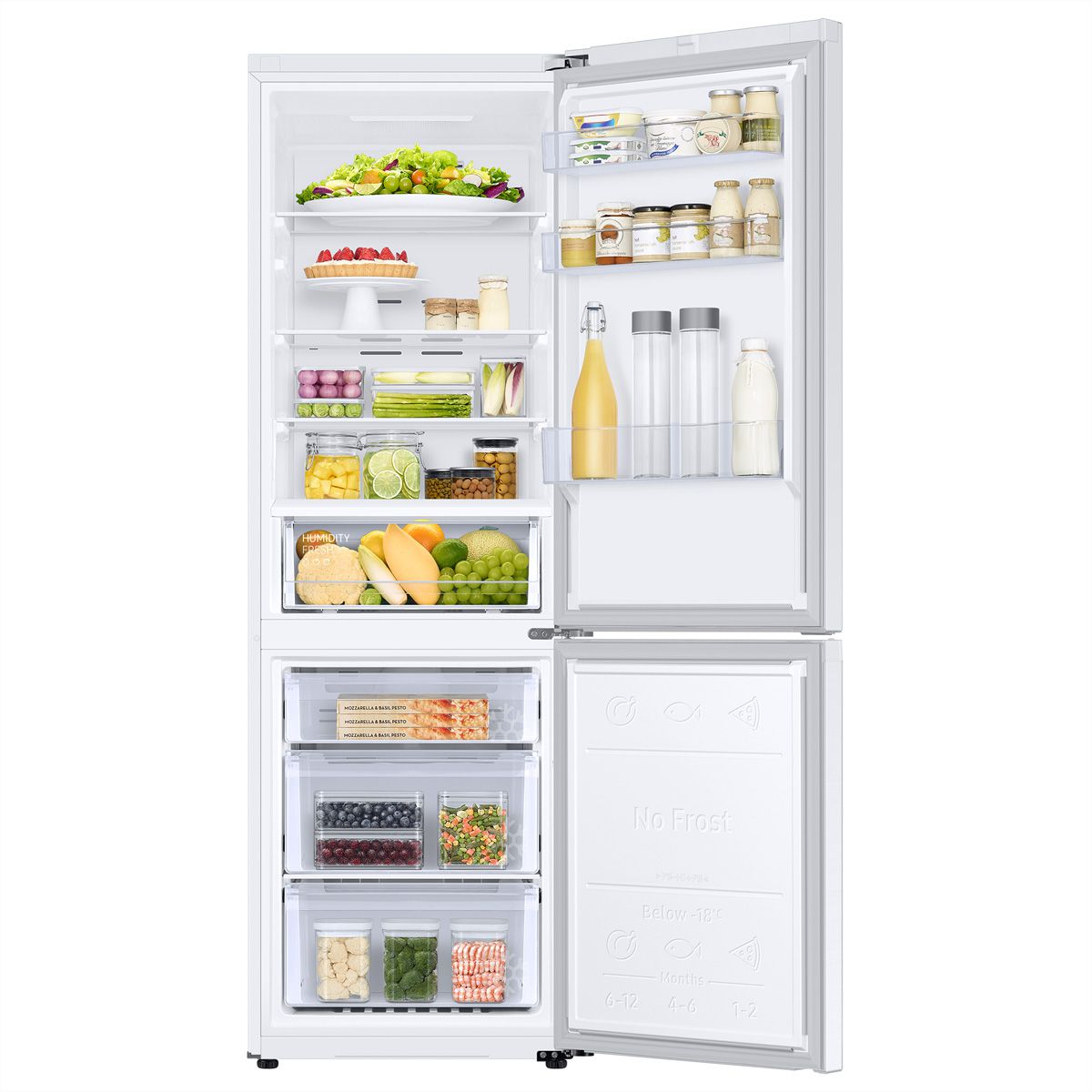 Samsung Kühl-Gefrierkombination RB7300 Bespoke, 344l, D, WiFi, Weiss mit Griffmulde
