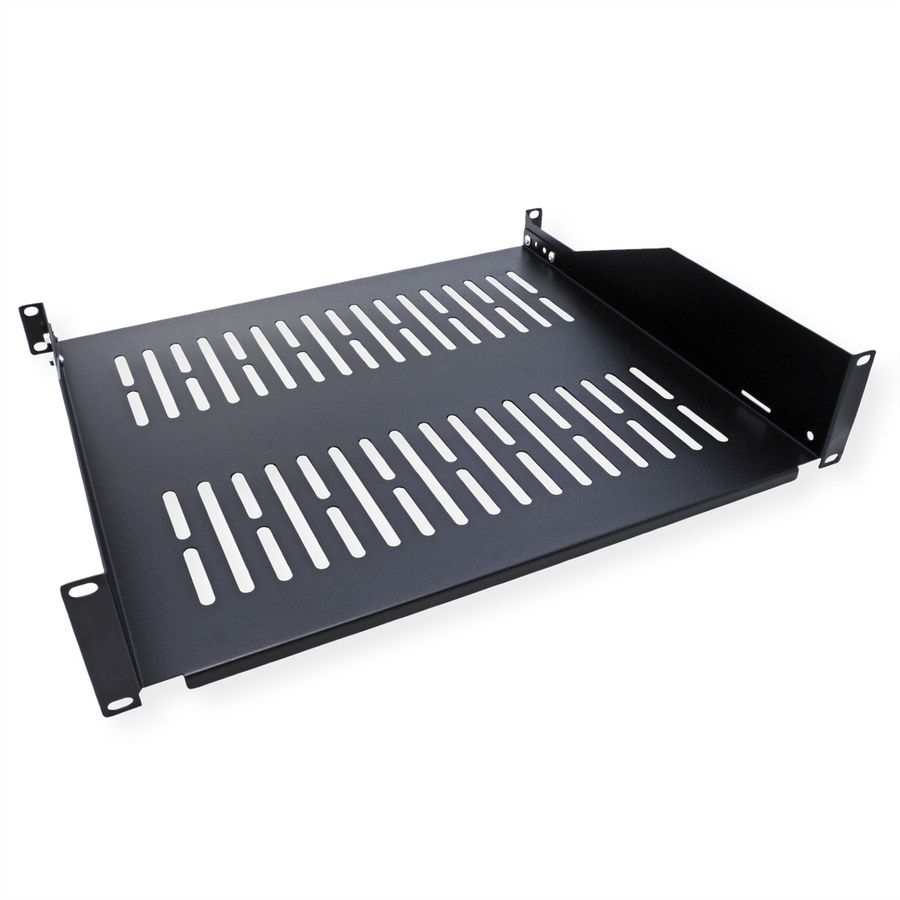 VALUE Etagère 19", 485 x 400mm, 2UH, max. 25kg, noir