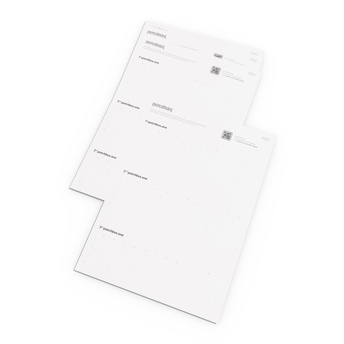 patchbox.one Étiquettes d'identification 432 autocollants imprimables