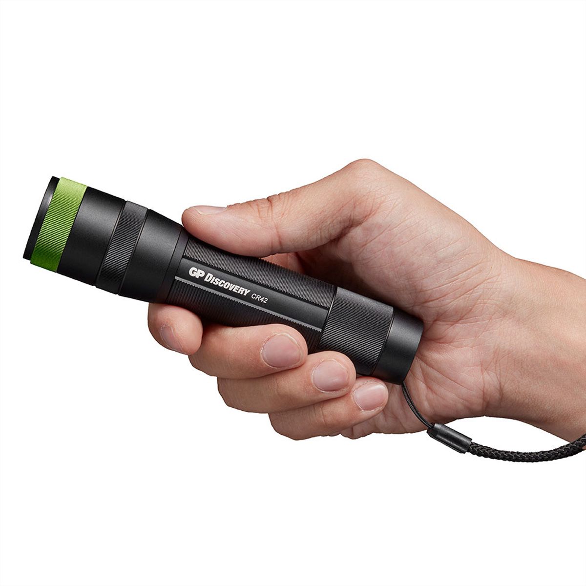 GP Discovery Lampe torche CR42, 40-1000lm, 170m de portée, 40 h, IPX4