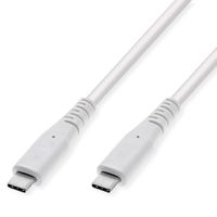 VALUE Câble compatible USB 3.2 Gen2, avec PD, C-C, M/M, 4K UHD-1, 10Gbit/s, Emark, 60W, blanc, 3 m
