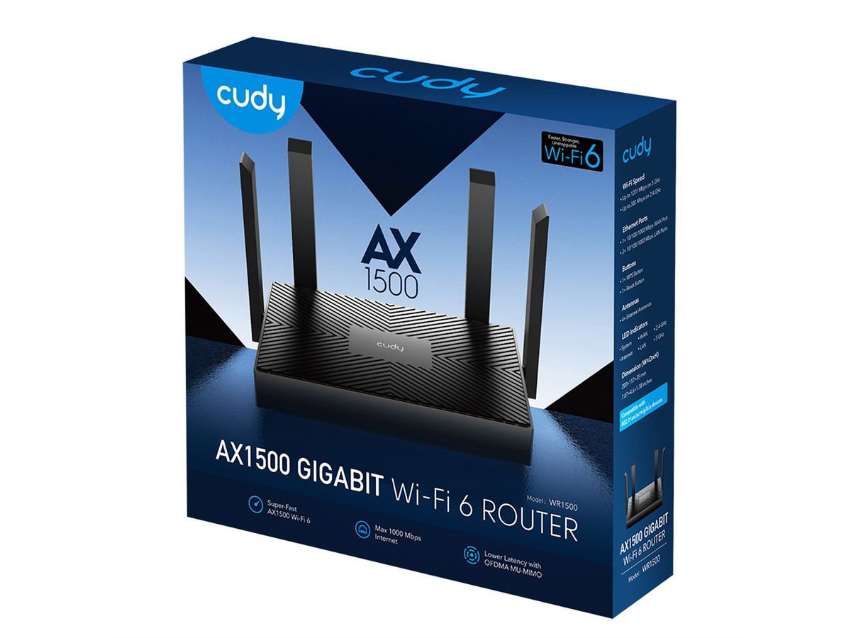 CUDY WR1500 AX1500 Wi-Fi Router Gigabit