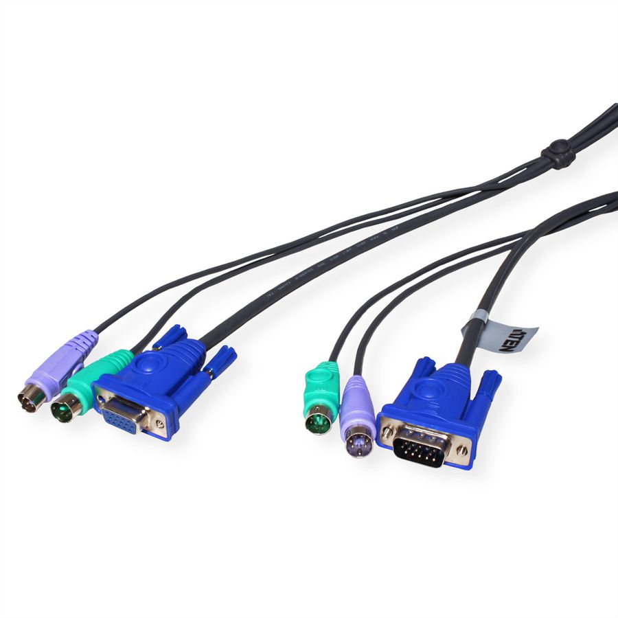 ATEN 2L-5003P/C Câble KVM fin PS/2, gris, 3 m