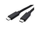 ROLINE Câble USB4 Gen3x2, C–C, M/M, 8K UHD-2, 40Gbit/s, 240W, noir, 0,5 m